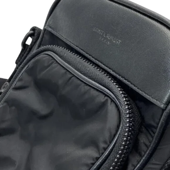 Saint Laurent Paris Shoulder Bag Mini Camera Bag Black Nylon - Picture 7 of 10